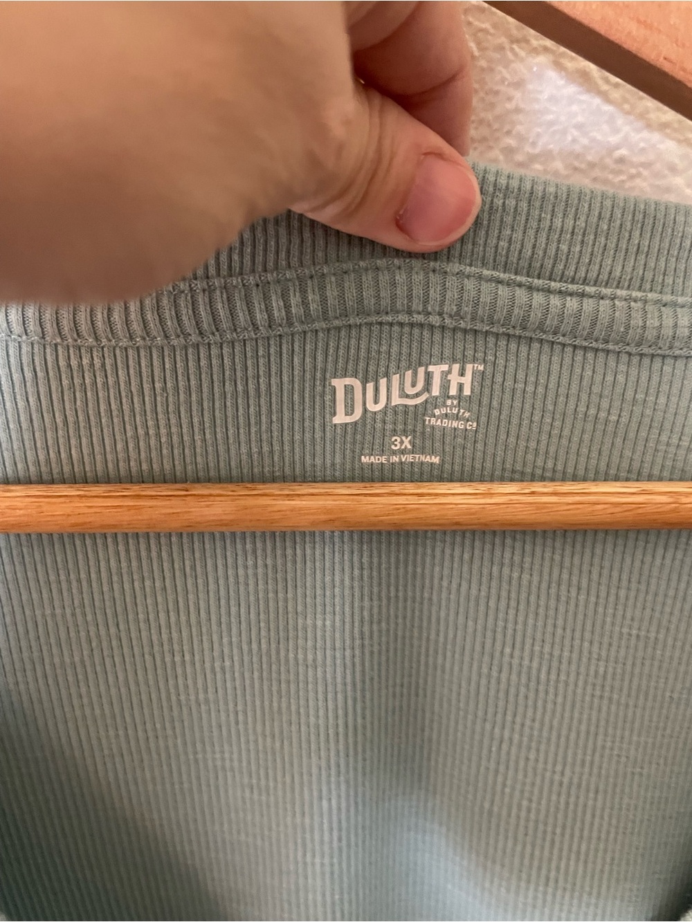 Duluth Trading Co Sage Green Short-Sleeve Henley Size 3X Plus Cotton Blend - Picture 3 of 5